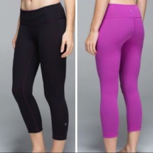 Lululemon Wunder Under Reversible Crop Leggings